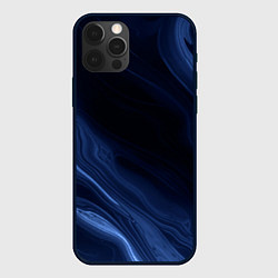 Чехол для iPhone 12 Pro Max Тёмный синий абстракция дымчатый, цвет: 3D-черный