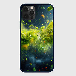 Чехол для iPhone 12 Pro Max Зеленая слизь в движении, цвет: 3D-черный
