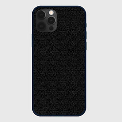 Чехол для iPhone 12 Pro Max Чёрный с серым тёмный текстурированный, цвет: 3D-черный