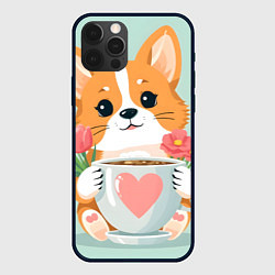 Чехол для iPhone 12 Pro Max Корги с поздравлениями - 8 марта, цвет: 3D-черный