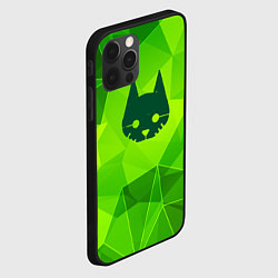 Чехол для iPhone 12 Pro Max Stray green poly, цвет: 3D-черный — фото 2