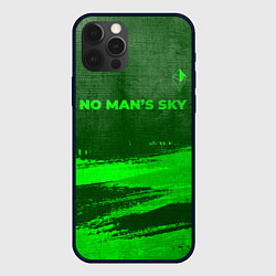 Чехол iPhone 12 Pro Max No Mans Sky - green gradient посередине