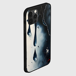 Чехол для iPhone 12 Pro Max Сюрреалистичная абстракция с каплями, цвет: 3D-черный — фото 2