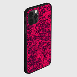 Чехол для iPhone 12 Pro Max Насыщенный розовый текстура, цвет: 3D-черный — фото 2