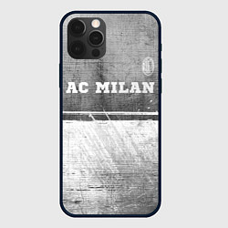 Чехол для iPhone 12 Pro Max AC Milan - grey gradient посередине, цвет: 3D-черный