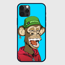 Чехол для iPhone 12 Pro Max NFT smile ape, цвет: 3D-черный