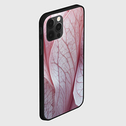 Чехол для iPhone 12 Pro Max Розовые листья, цвет: 3D-черный — фото 2