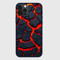 Чехол для iPhone 12 Pro Max Текущая в породе лава, цвет: 3D-черный