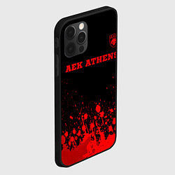 Чехол для iPhone 12 Pro Max AEK Athens - red gradient посередине, цвет: 3D-черный — фото 2
