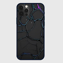 Чехол для iPhone 12 Pro Max Плита хай-тек текстура, цвет: 3D-черный