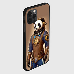 Чехол для iPhone 12 Pro Max Крутой панда в стиле стимпанк, цвет: 3D-черный — фото 2