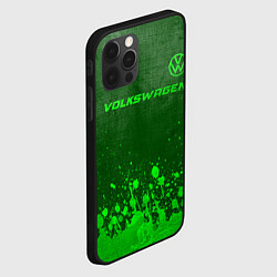 Чехол для iPhone 12 Pro Max Volkswagen - green gradient посередине, цвет: 3D-черный — фото 2