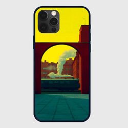 Чехол для iPhone 12 Pro Max Арт с поездом, цвет: 3D-черный