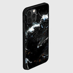 Чехол для iPhone 12 Pro Max Человек-паук в черном костюме, цвет: 3D-черный — фото 2