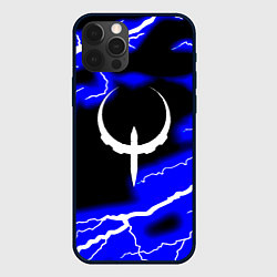 Чехол для iPhone 12 Pro Max Quake молнии шторм, цвет: 3D-черный