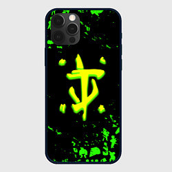Чехол для iPhone 12 Pro Max Doom x fallout кислотное лого, цвет: 3D-черный