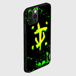 Чехол для iPhone 12 Pro Max Doom x fallout кислотное лого, цвет: 3D-черный — фото 2