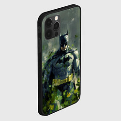 Чехол для iPhone 12 Pro Max Бэтмен зеленые краски, цвет: 3D-черный — фото 2