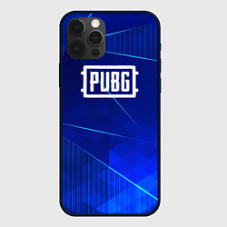 Чехол для iPhone 12 Pro Max PUBG blue poly, цвет: 3D-черный