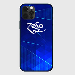 Чехол для iPhone 12 Pro Max Led Zeppelin blue poly, цвет: 3D-черный
