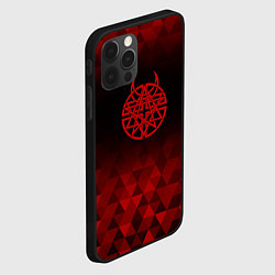 Чехол для iPhone 12 Pro Max Disturbed red poly, цвет: 3D-черный — фото 2