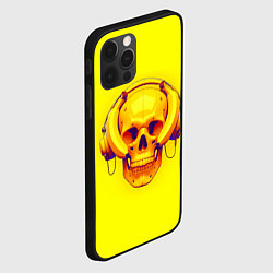 Чехол для iPhone 12 Pro Max Yellow bananas skull - cyberpunk, цвет: 3D-черный — фото 2