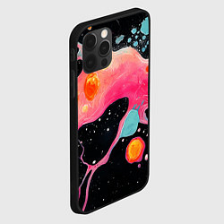 Чехол для iPhone 12 Pro Max Розовая текстура в черном, цвет: 3D-черный — фото 2