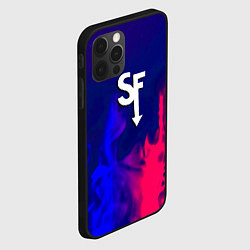 Чехол для iPhone 12 Pro Max Sally face neon flame, цвет: 3D-черный — фото 2