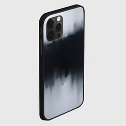 Чехол для iPhone 12 Pro Max Разводы черной краски, цвет: 3D-черный — фото 2