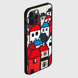 Чехол для iPhone 12 Pro Max Красные и белые домики, цвет: 3D-черный — фото 2