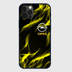 Чехол для iPhone 12 Pro Max Opel огненный стиль, цвет: 3D-черный