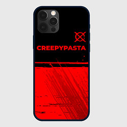 Чехол для iPhone 12 Pro Max CreepyPasta - red gradient посередине, цвет: 3D-черный