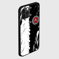 Чехол для iPhone 12 Pro Max Mercedes краски текстура, цвет: 3D-черный — фото 2