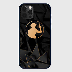Чехол для iPhone 12 Pro Max Cowboy Bebop golden poly, цвет: 3D-черный