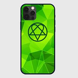 Чехол для iPhone 12 Pro Max HIM green poly, цвет: 3D-черный