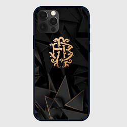 Чехол для iPhone 12 Pro Max Nickelback golden poly, цвет: 3D-черный