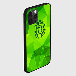Чехол для iPhone 12 Pro Max Nickelback green poly, цвет: 3D-черный — фото 2