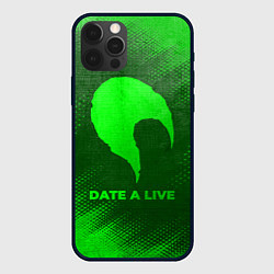 Чехол для iPhone 12 Pro Max Date A Live - green gradient, цвет: 3D-черный