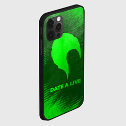 Чехол для iPhone 12 Pro Max Date A Live - green gradient, цвет: 3D-черный — фото 2