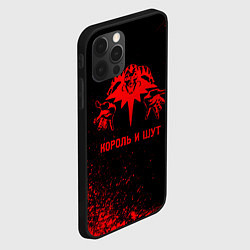 Чехол для iPhone 12 Pro Max Король и Шут - red gradient, цвет: 3D-черный — фото 2