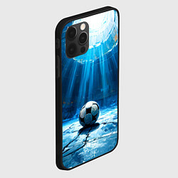 Чехол для iPhone 12 Pro Max Футбольный мяч в синем, цвет: 3D-черный — фото 2