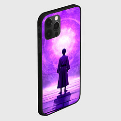 Чехол для iPhone 12 Pro Max Айкидоист на фиолетовом, цвет: 3D-черный — фото 2