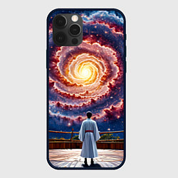Чехол для iPhone 12 Pro Max Айкидоист в космосе, цвет: 3D-черный