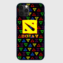 Чехол для iPhone 12 Pro Max Dota pattern witcher, цвет: 3D-черный