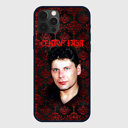 Чехол для iPhone 12 Pro Max Сектор газа красные узоры, цвет: 3D-черный