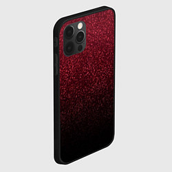 Чехол для iPhone 12 Pro Max Амарантовый градиент крошка, цвет: 3D-черный — фото 2