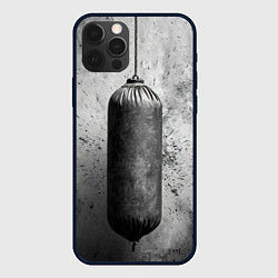 Чехол для iPhone 12 Pro Max Серая боксерская груша, цвет: 3D-черный