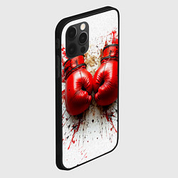 Чехол для iPhone 12 Pro Max Красные бойцовские перчатки на белом, цвет: 3D-черный — фото 2