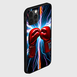 Чехол для iPhone 12 Pro Max Бойцовские перчатки и молнии, цвет: 3D-черный — фото 2