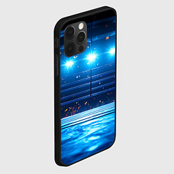 Чехол для iPhone 12 Pro Max Синий ринг в огне, цвет: 3D-черный — фото 2